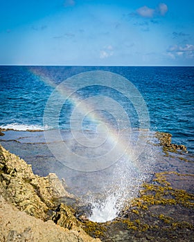 Wataluma blow hole and ranbow - Curacao Views photo