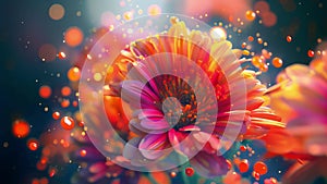 Watch as vibrant petals burst open in a dazzling display of color and light in this colorful flower explosion