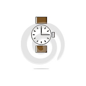 Watch color thin line icon.Vector illustration