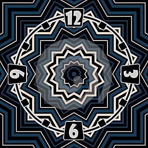 Watch with dial abstract clocknumbers