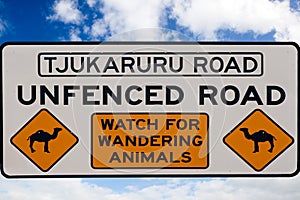 Watch for Dromedaries Sign, Australia