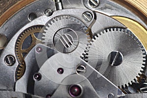 Watch gears close up