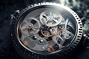 Watch gears concept. Generative AI
