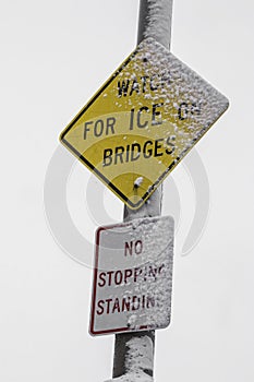 Watch for ice sign.