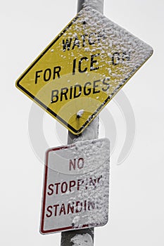 Watch for ice sign.