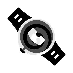 Watch vector glyph flat icon