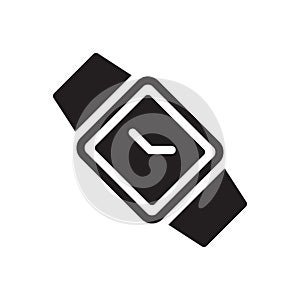 Watch vector glyph flat icon