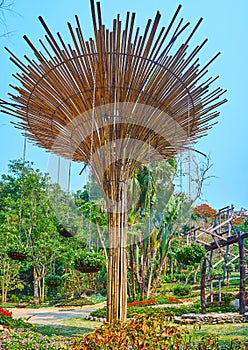 Decoration of Mae Fah Luang garden, Doi Tung, Thailand photo