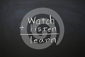 Watch Listen and Learn