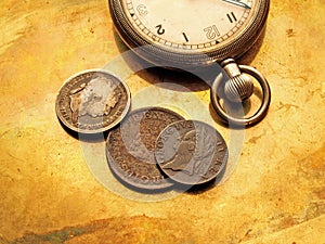 Watch and Old Coins