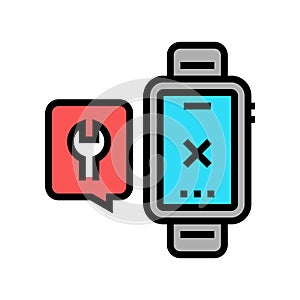 watch repair connection color icon vector illustration