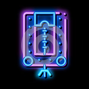 watch repair instrument neon glow icon illustration