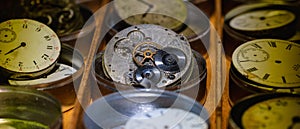 Watch Repair Shop: Effects of Time on Collection of Old, Broken and Discarded Watches