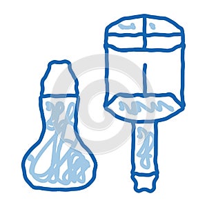 watch repair tool doodle icon hand drawn illustration