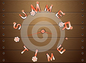 Watch summer time on wooden boards