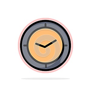 Watch, Time, Timer, Clock Abstract Circle Background Flat color Icon