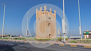 Watch tower of Ajman timelapse hyperlapse. United Arab Emirates photo