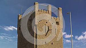 Watch tower of Ajman timelapse. United Arab Emirates photo