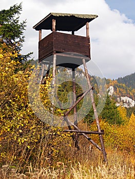 Watch tower in countryside