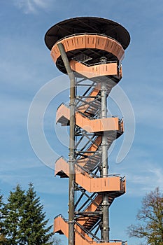 Watch tower in the forest of Nunspeet, The Netherlands