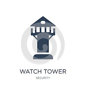 watch tower icon in trendy design style. watch tower icon isolated on white background. watch tower vector icon simple and modern