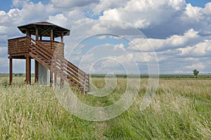 Watch Tower at Katinger Watt,North Sea,North Frisia,Germany