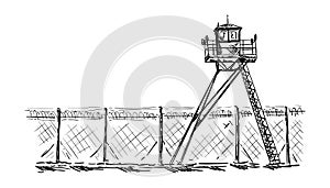 Watch tower in prison