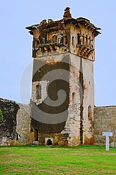 Watch tower of royal fort Zenana Enclosure, Hampi, Karnataka