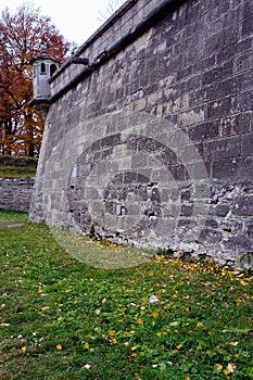 Watch tower of ruined old Pidhirtsi Castle. It is a residential castle located in the village of Pidhirtsi in Lviv province