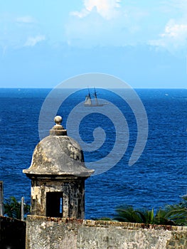 Watch tower at the San Cristobal fortress in San Juan