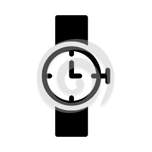 Watch vector glyph flat icon