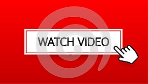 Watch video button isolated on white bakcground. Vector Design