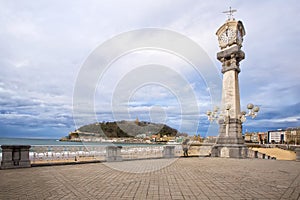 Watches on the beach promenade of La Concha in San Sebastian.