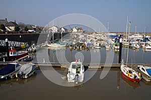 Watchet harbour Somerset England