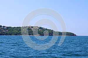 Watching the Burgazada Island from a steamboat. photo