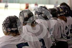 Watching the hockey game photo