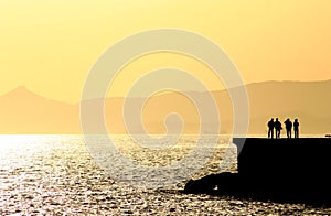 Watching sunset in Athens