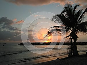 Sunset Playa Rompeolas Aquadillia Puerto Rico photo