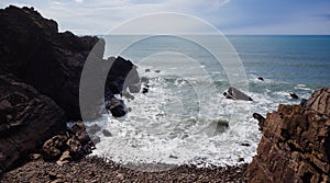 Watching the Tide Roll in near Bude, England