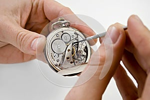 Pocket watch repair. photo