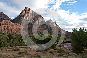 Watchman Peak at Sunset photo