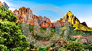 The Watchman peak in Zion National Park in Utah, USA