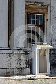 WatchmanÂ´s box in Ajuda National Palace, LIsboa, Portugal