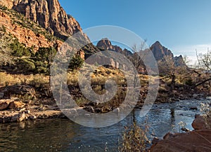 The Watchman and the Virgin River in Zion