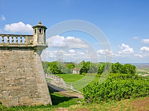 Watchtower on bastion of Pidhirtsi castle of 17th century, Ukraine