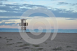 Watchtower on beach