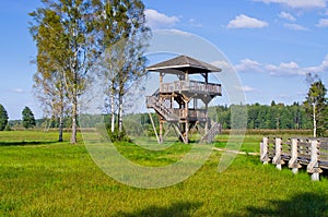 Watchtower in Bialowieza forest, Poland