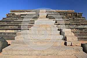 Watchtower at the Cacred Center of Vijayanagara at Hampi, a city located in Karnataka