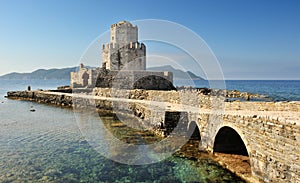 Watchtower from castle, Methoni, Greece photo