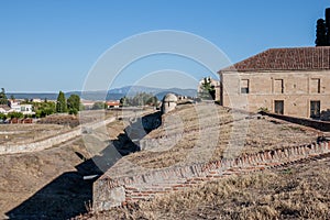 Watchtower in citywall around Ciudad Rodrigo, Spain photo